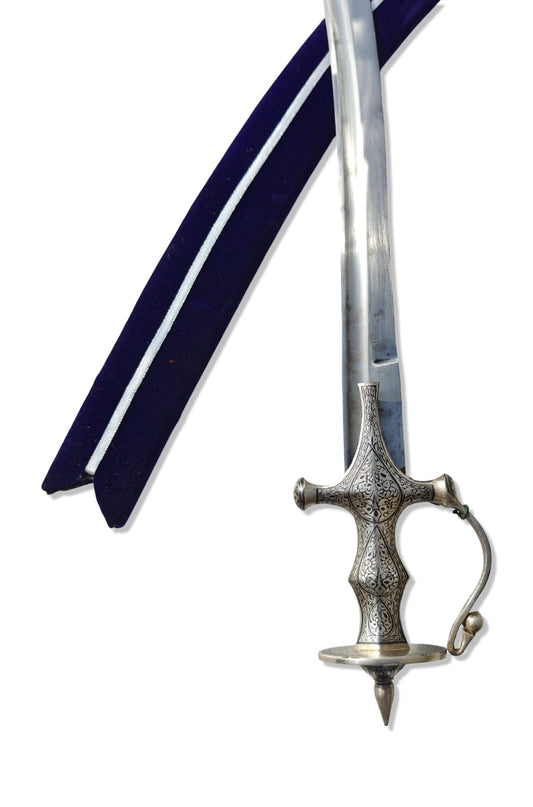 Shamsheer with Silver Wire Work Handle