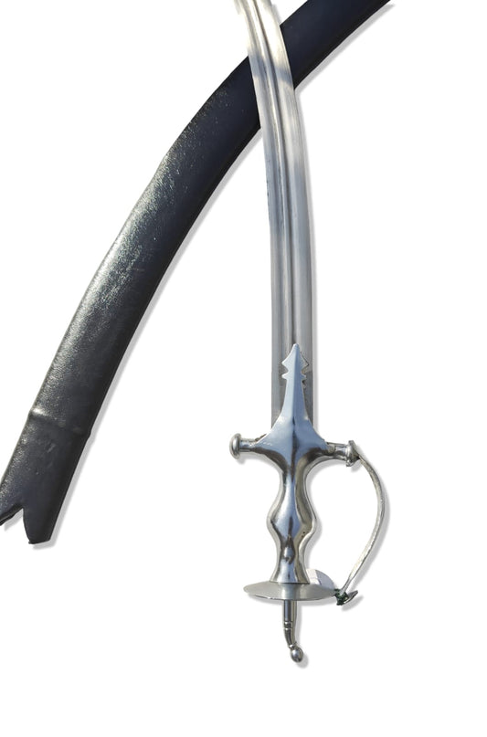 Tegha with Nickle Plated Hilt and 2 Fuller Blade