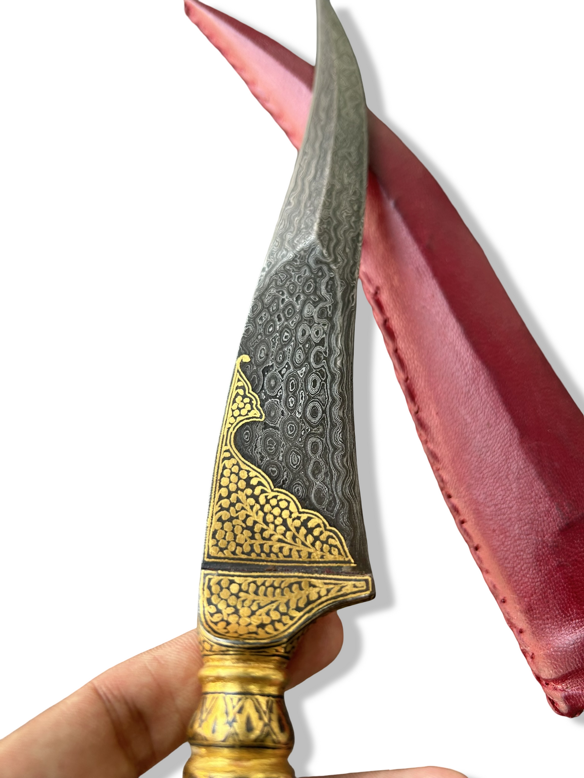 Damascus Khanjar with Gold Koftgari Work
